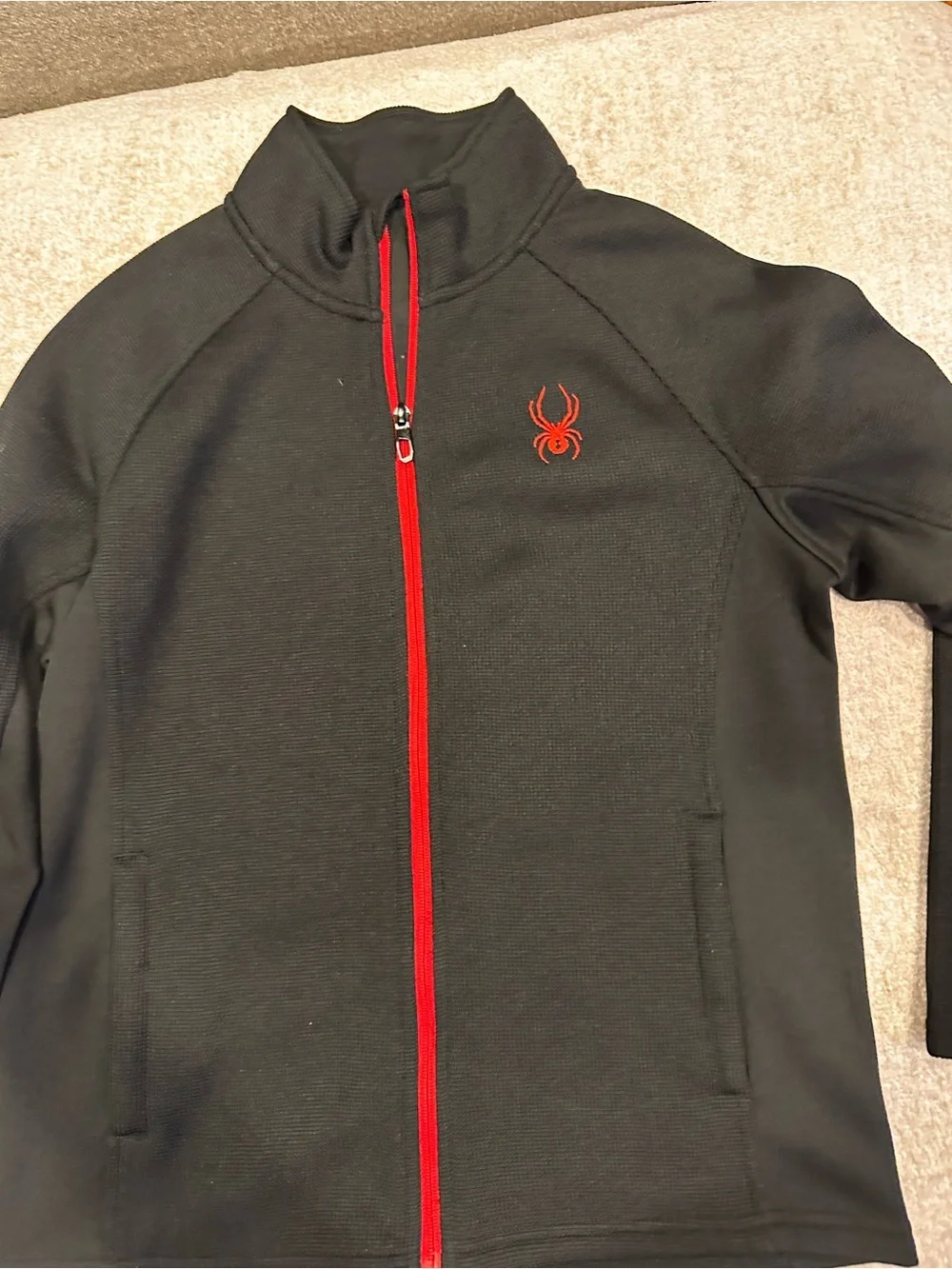 Spyder Black Jacket with Red Zip and Spider Logot new without tags